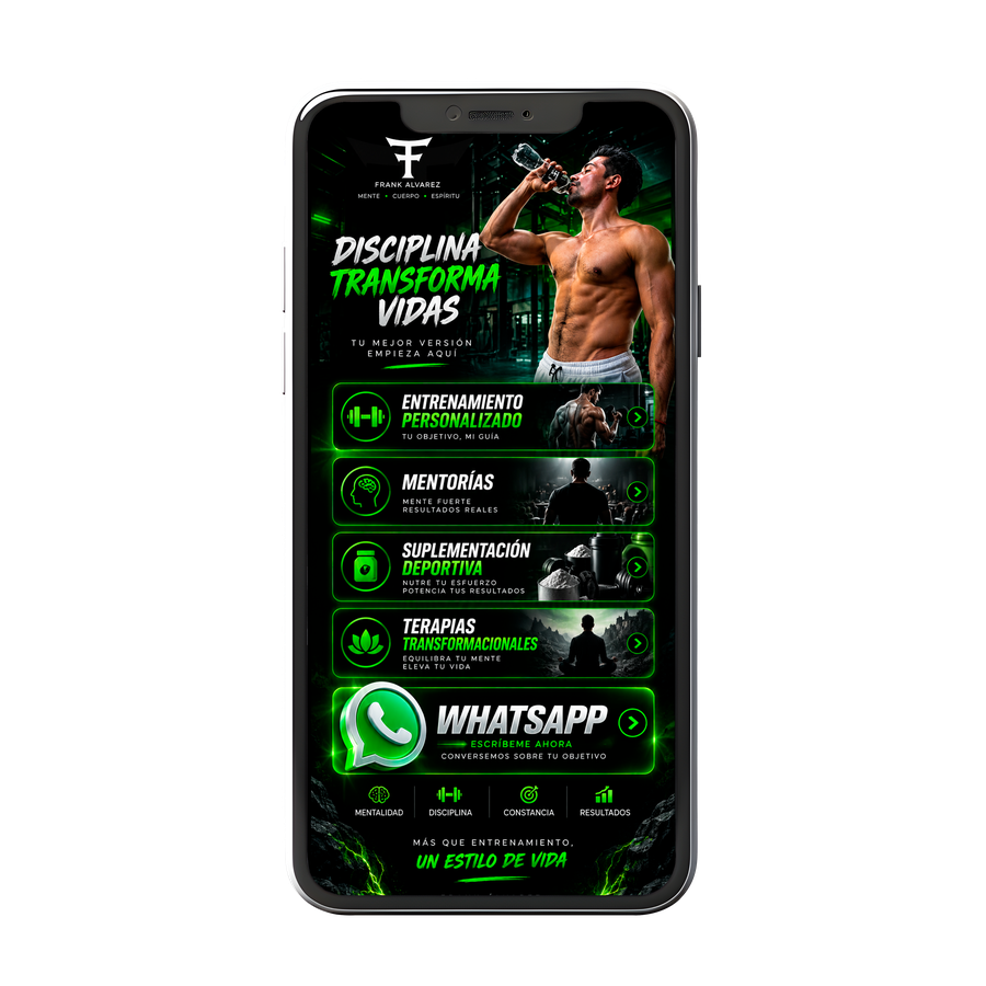 Página de links de Frank Alvarez — entrenamiento y fitness