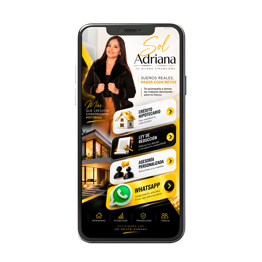 Página de links de Sol Adriana — asesoría financiera e inmobiliaria